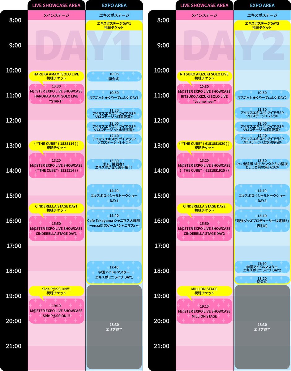 💙#アイマスEXPO_サブステ_DAY1💙 ▽本日のエキスポステージ ・マス