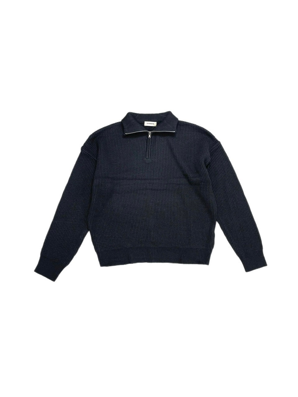 Chikashitsu +】half zip high neck knit (3color) / 【チカシツプラス