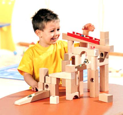 木のおもちゃ カルテット / HABA 玉の道 組み立てクーゲルバーン｜ハバ