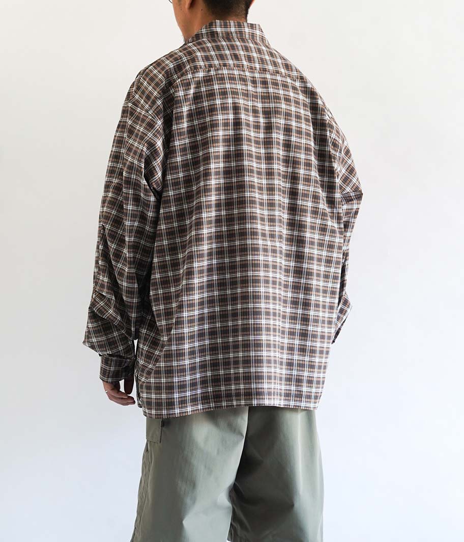 DAIWA PIER 39 Tech New Angler's Open Collar Shirts L/S [BROWN