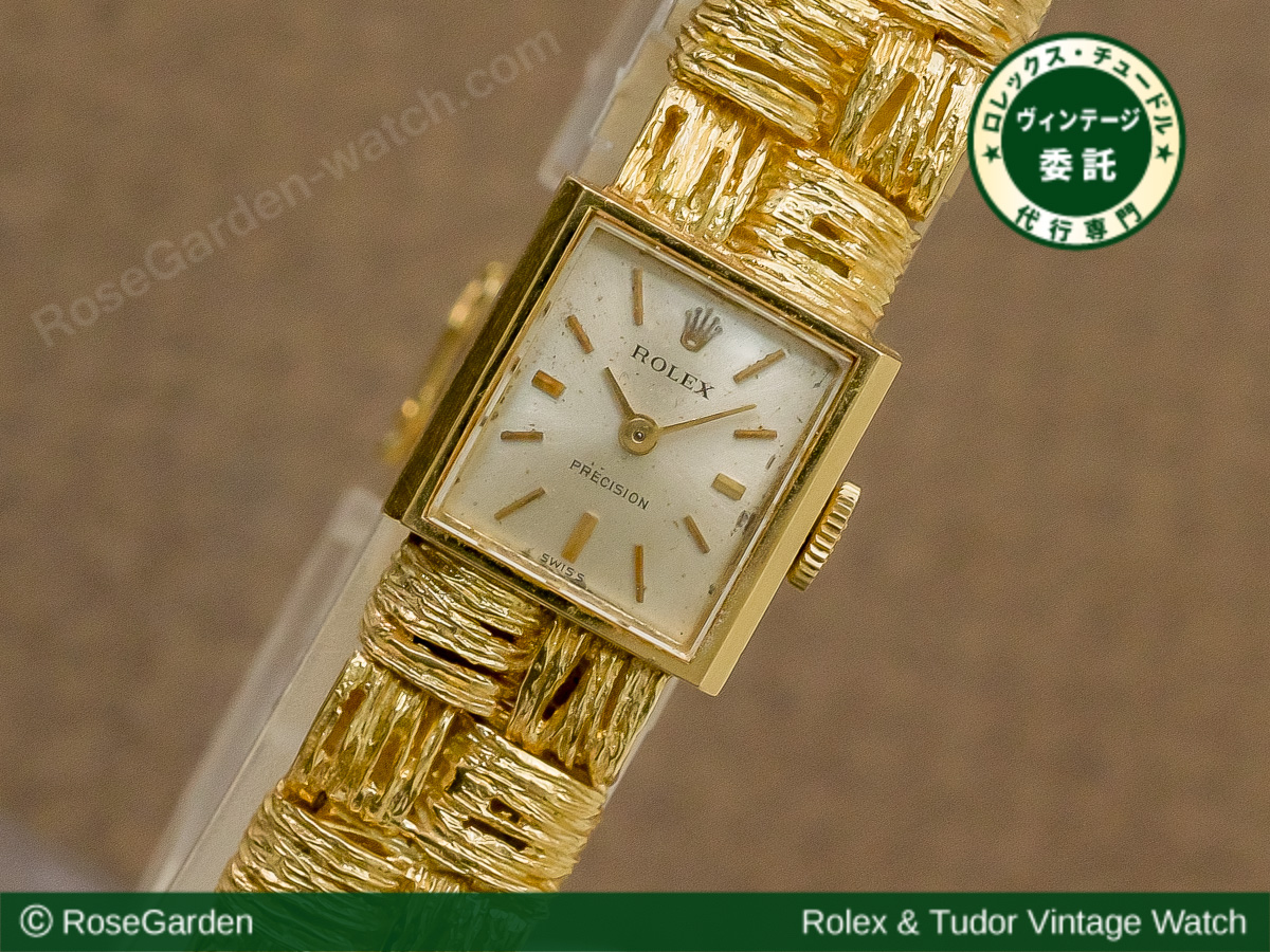 RG-2034 | ロレックス プレシジョン 18KYG プチスクエアケース 手巻き