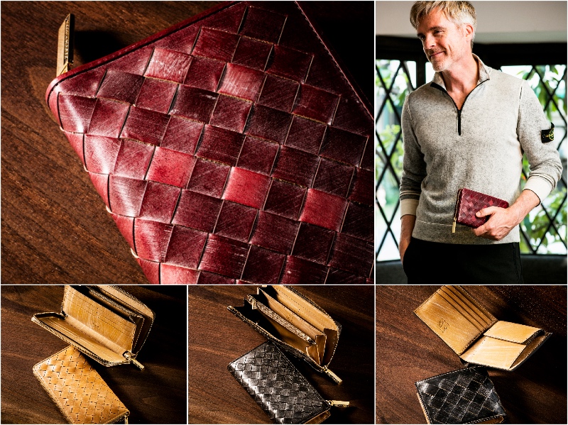 編み込み仕様！ココマイスターのザ オークバークシリーズの革財布