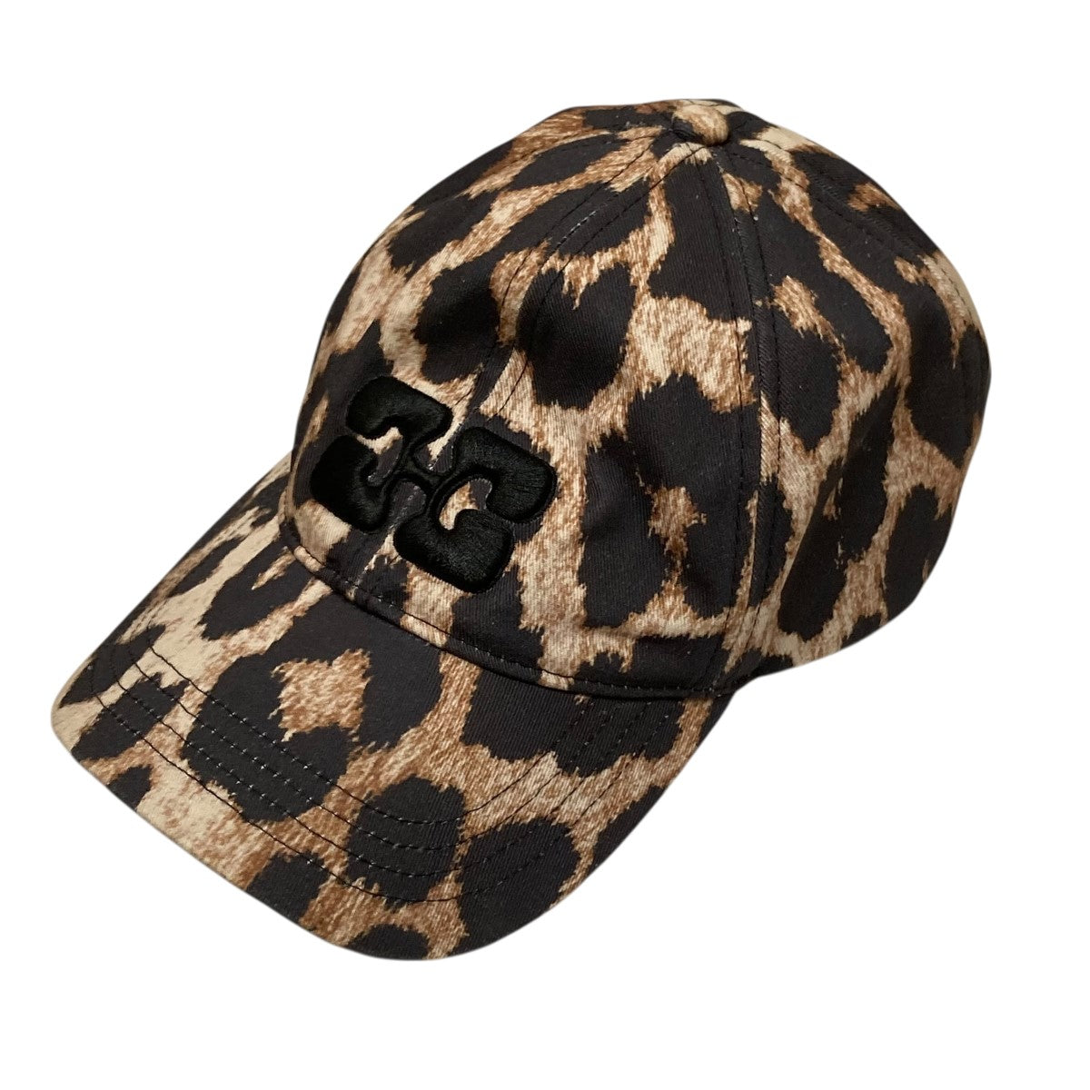 Ganni(ガニー) レオパード柄キャップ ブラウン サイズ 表記無し