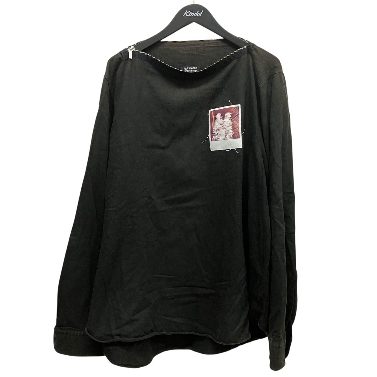 RAF SIMONS(ラフシモンズ) ジップネックカットソー ブラック サイズ 48