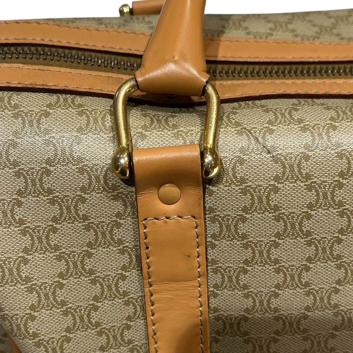 CELINE(セリーヌ) マカダム柄ボストンバック - ベージュ｜【公式