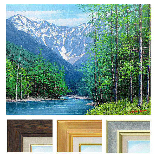 楽天市場】油彩画 F6号 広瀬和之「安曇野」 真筆 額入り 額装絵画 油絵