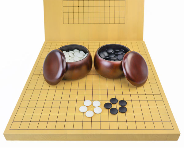 楽天市場】囲碁セット 木製新桂9路13路盤 和楽セット ※新桂13路9路盤