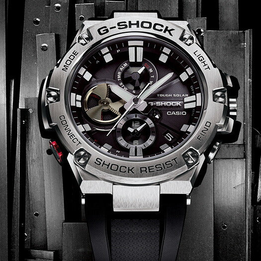 G-SHOCK G-STEEL GST-B100-1AJF メンズ ソーラー ブラック シルバー