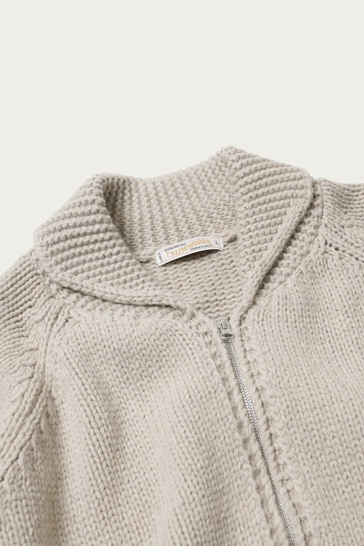 Frizmworks Heavy Cowichan Zipup Cardigan | Oatmeal | Canoe Club