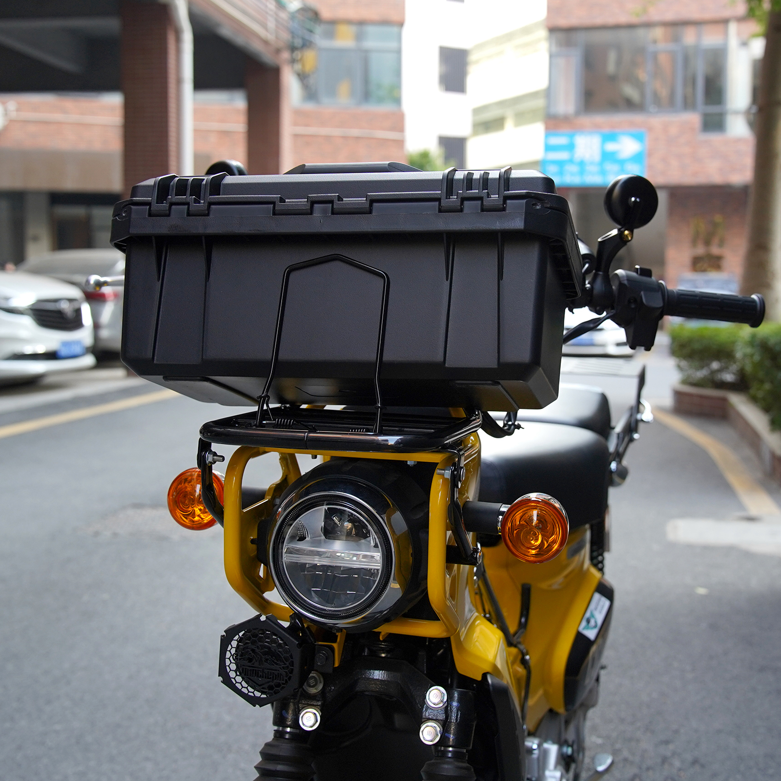 スーパーカブ フロントキャリア クロスカブ 50 110ブラック 金属 丈夫