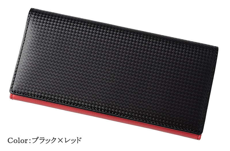 Neu interesse（ノイインテレッセ） メンズ 長財布 かぶせ カーボン