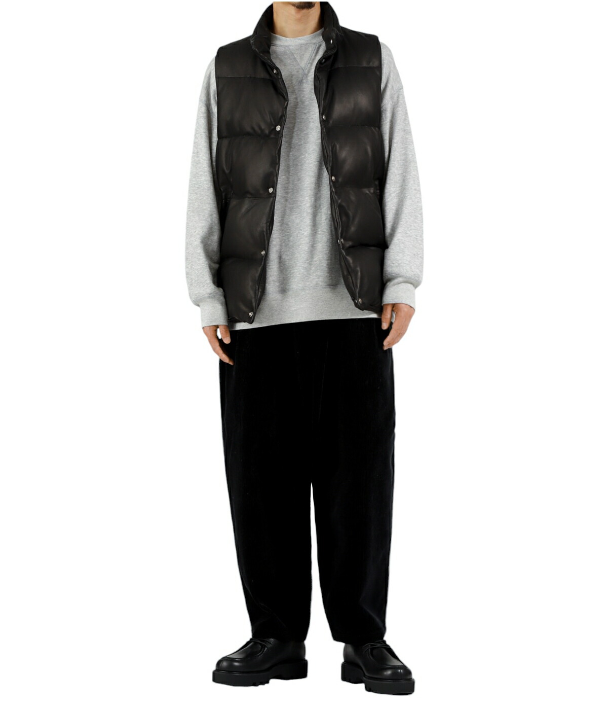 PORTER CLASSIC（ポータークラシック） ： LEATHER DOWN VEST W/LOVE