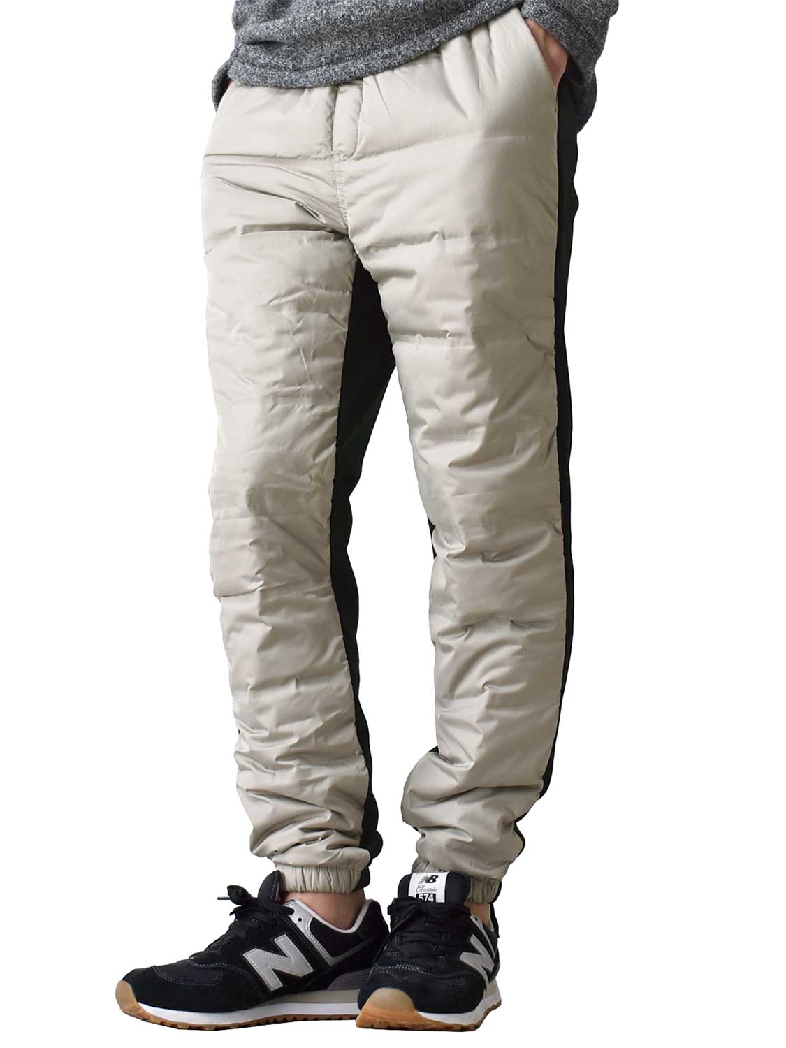 ARONA 暖かストレッチ ダウンパンツ メンズ ゴルフパンツ 裏起毛