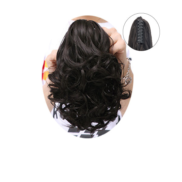 ポニーテール バンスクリップ ポイントウィッグ ショートカール