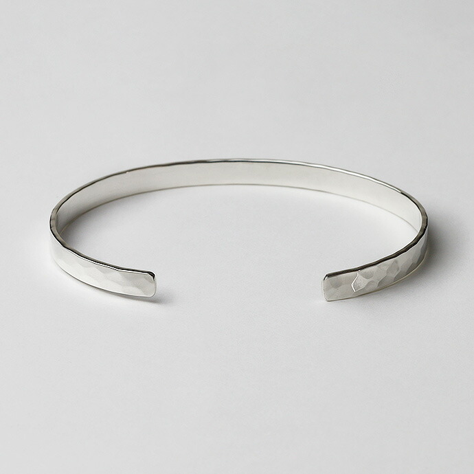 Binich（ビニッチ） ブレスレット メンズ シルバー925 槌目 平打ち