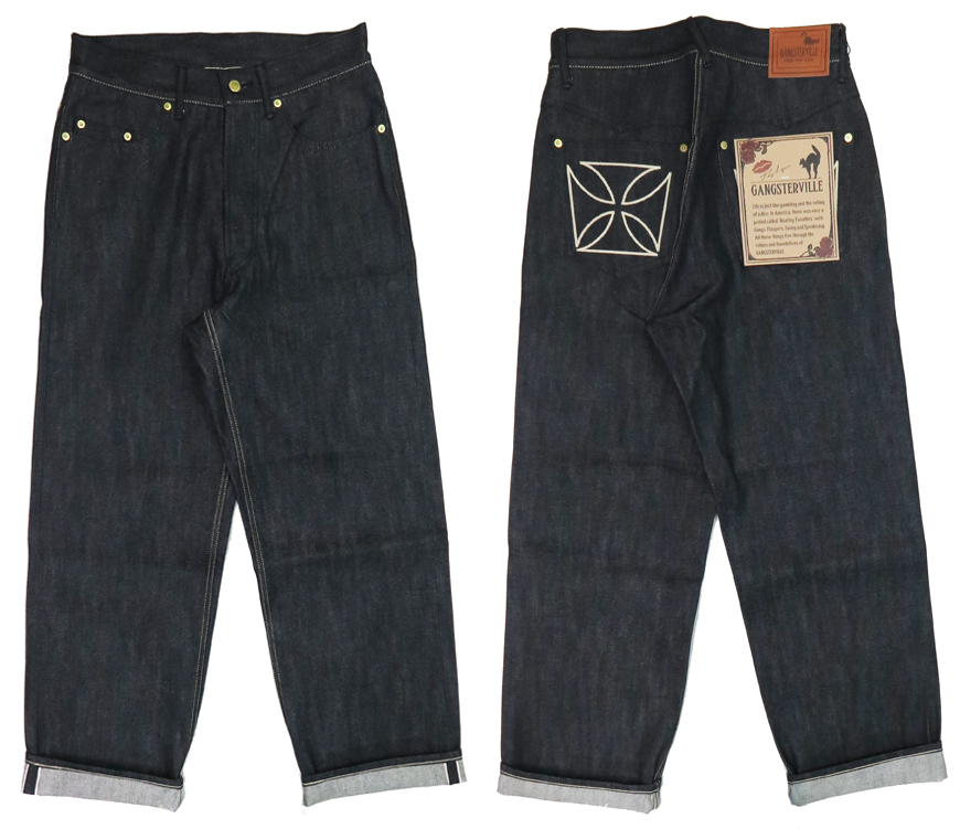 GANGSTERVILLE（ギャングスタービル） THUG DENIM WIDE BLACK