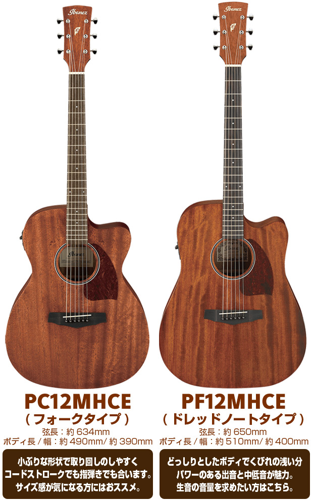 Ibanez（アイバニーズ） エレアコ 初心者セット PC12MHCE/PF12MHCE 13