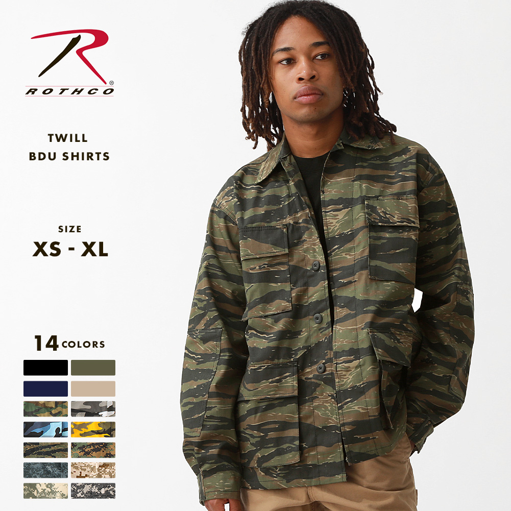 ROTHCO（ロスコ） シャツ メンズ 長袖 ミリタリーシャツ BDU シャツ