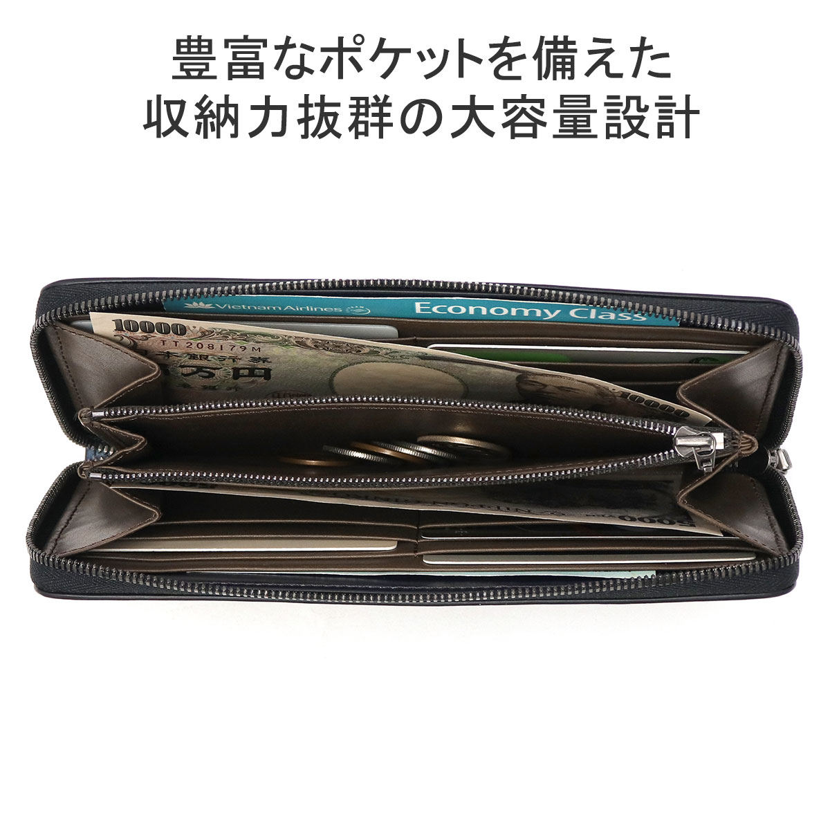 yuhaku（ユハク） 最大41%☆3/5限定 長財布 メンズ レディース 本革 革