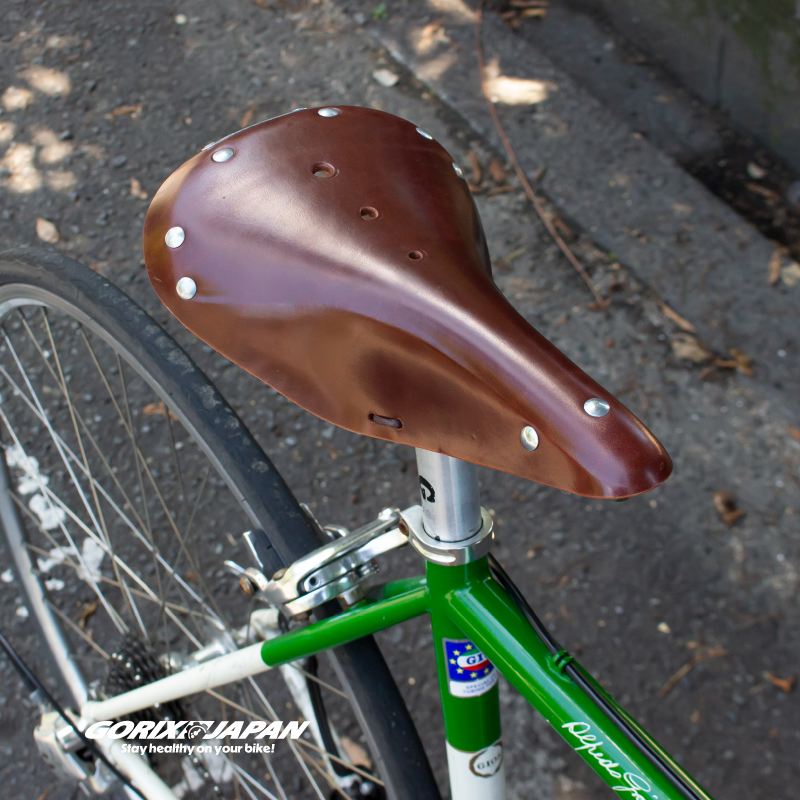 GORIX レザーサドル 本革 革サドル 自転車 牛革 ビンテージ クラシック