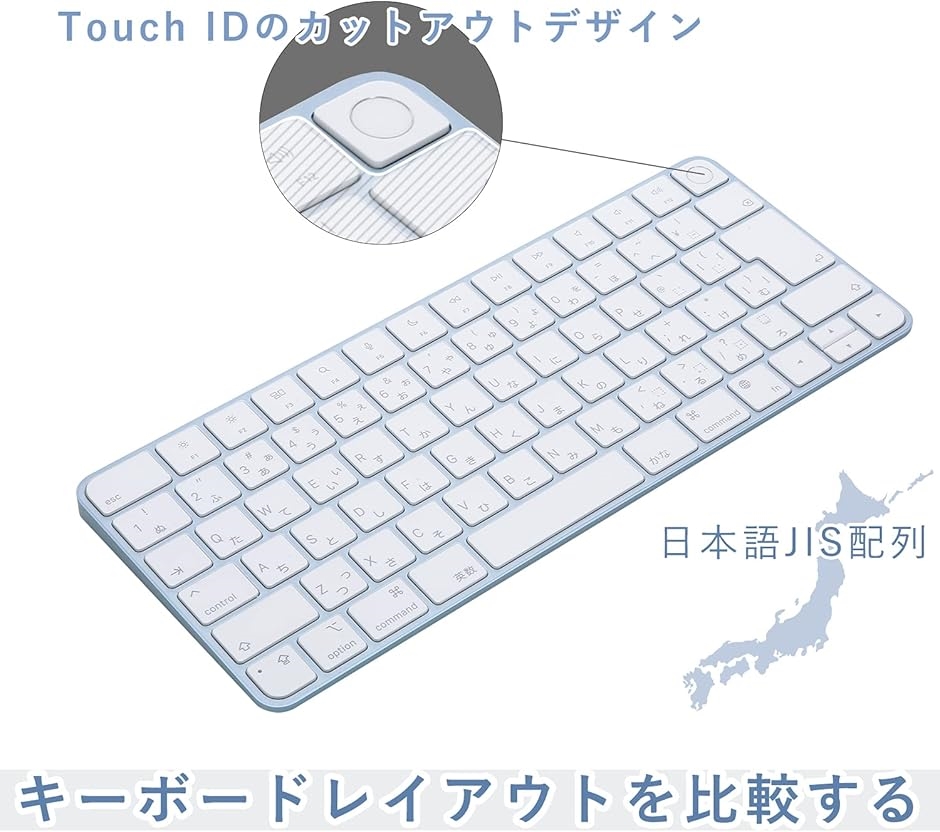iMac Magic Keyboard 用 対応 - MDM(透明, A3118/A2449 (JIS・Touch ID