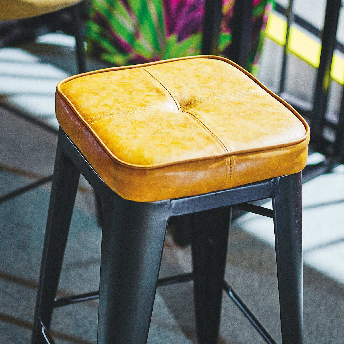 東谷 ハイスツール 同色2脚セット 座面高70cm クッションチェア