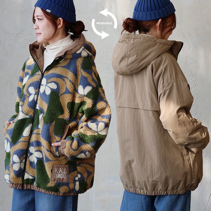 PATY アウター ブルゾン コート レディース スタンドネック ス ボア 撥