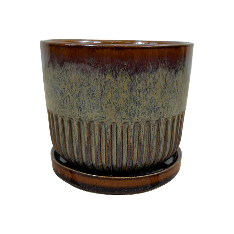 植木鉢 おしゃれ 陶器鉢 クリアグラデーションポット YD011-180 6号