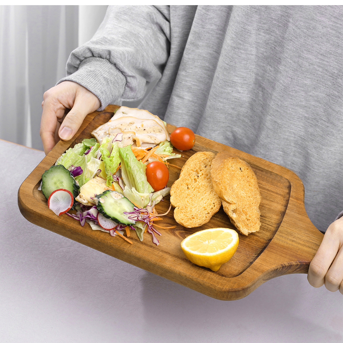 カッティングボード まな板 木製 ピザボード 四角 お皿にもなるまな板