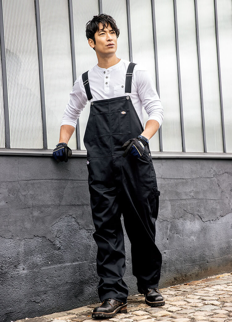 TOGA × Dickies ブラック オーバーオール・ユニセックス Dickies
