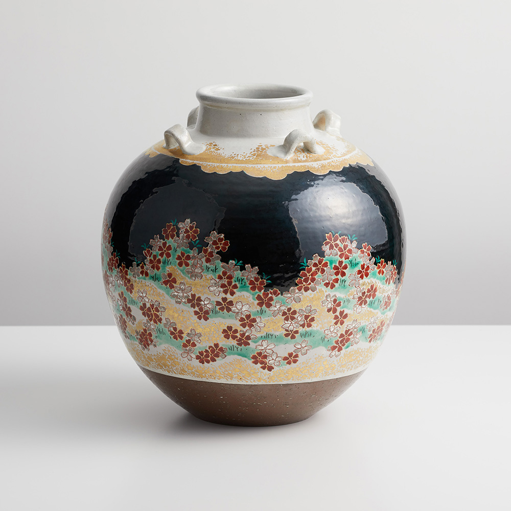 花瓶 野々村仁清吉野山写し 澤田穂光作|九谷焼 窯元 吉右衛門窯|COREZO