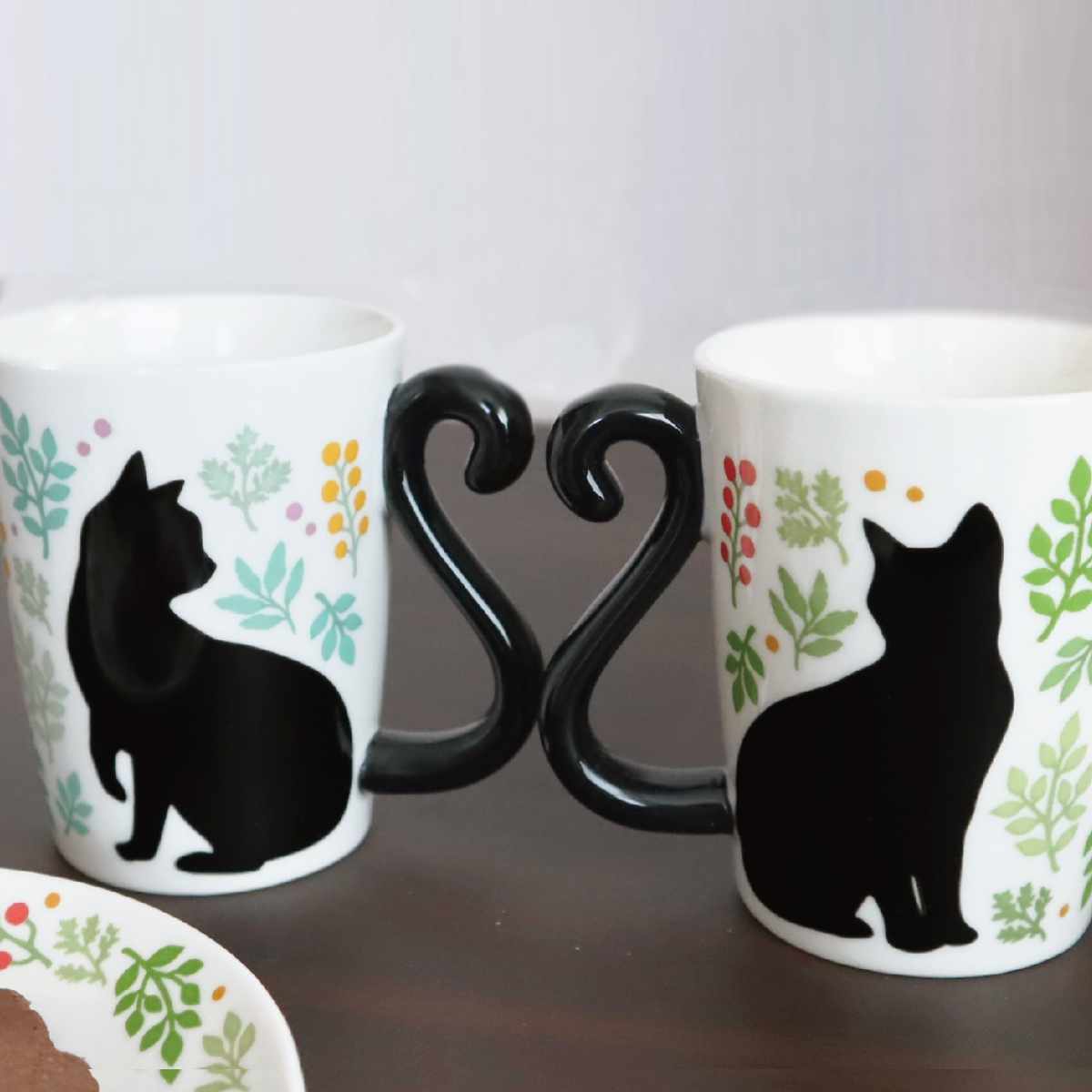 マグカップ ペア 300ml ツインマグ ボタニカル 磁器 2個入り （ 食洗機