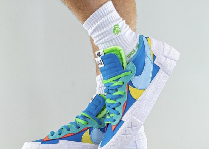 KAWS SACAI NIKE BLAZER LOW “NEPTUNE BLUE” (DM7901-400) | SnkrPress
