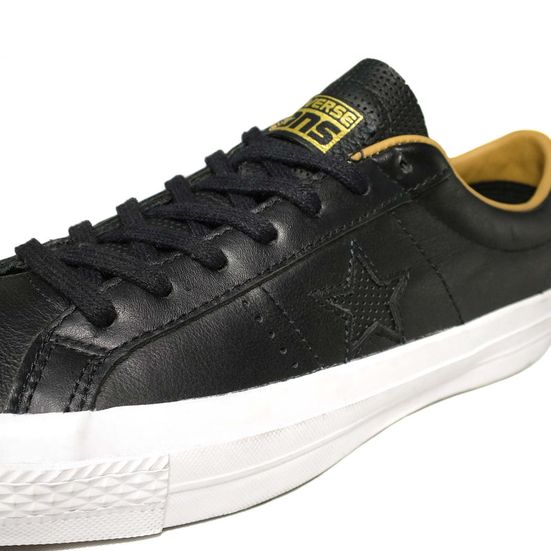 CONVERSE ONE STAR LEATHER OX BLACK / SAND CONS 【 コンバース ワン