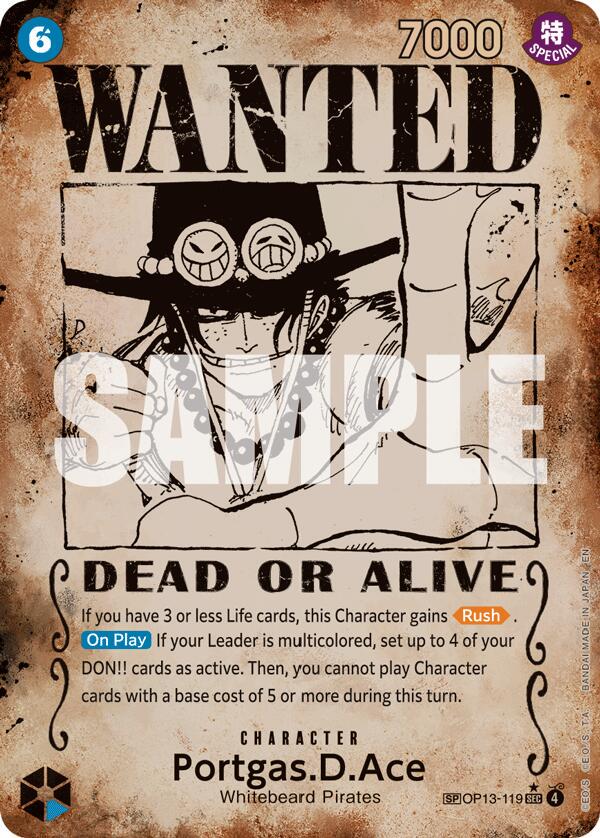 Portgas.D.Ace [Wanted] OP13-119 Prices | One Piece Carrying on His