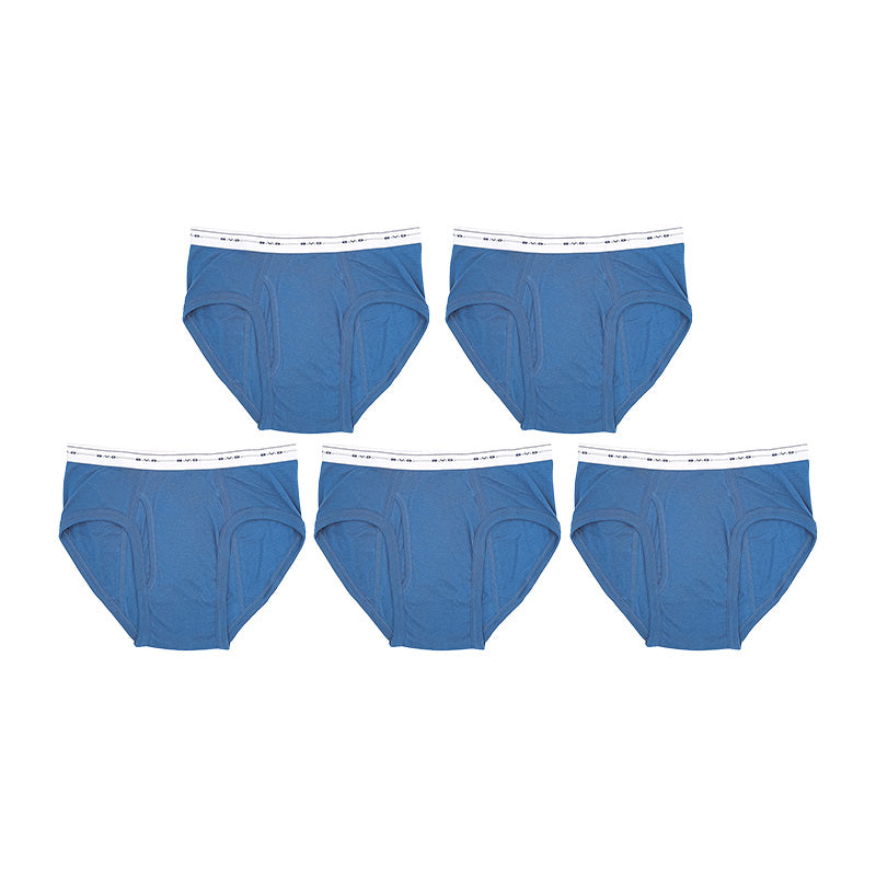 BVD ブリーフ ビキニ メンズ 下着 綿100% カラー 前開き 5枚セット M L