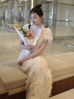 ACKA lame fringe puff dress - メルカリ