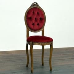 H22K2a イタリア アンティーク調 猫脚 ダイニングチェア ロココ調 鋲