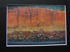 三縄健、【幻映】、希少な額装用画集より、状態良好、新品額装付、日本