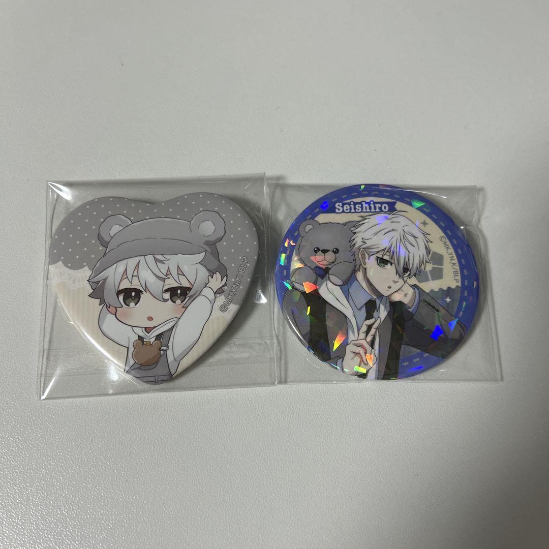 ブルーロック 凪誠士郎 テディベア ホログラム缶バッジ 遊園地 ハート