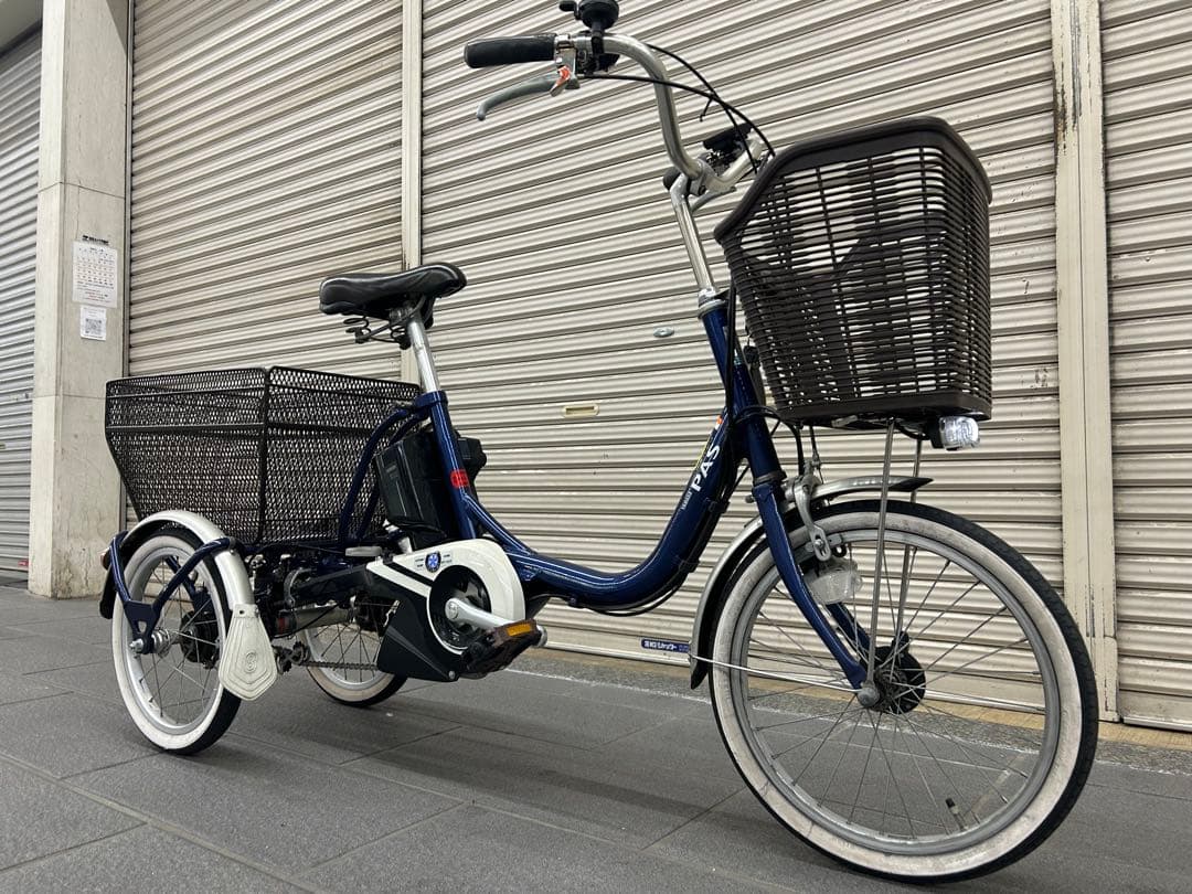 tabasa666！電動アシスト三輪自転車YAMAHA PAS程度良です。