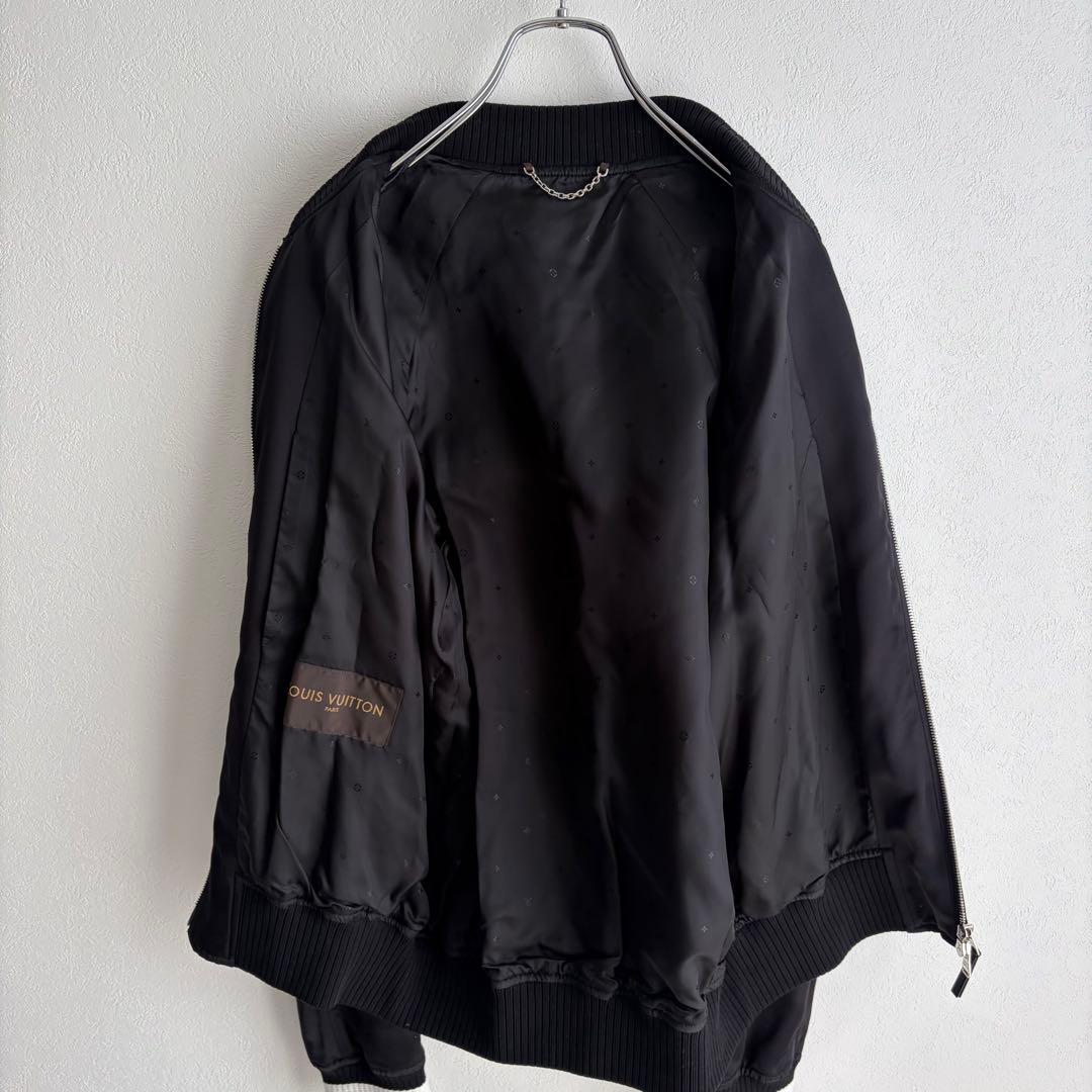 美品✨】ルイヴィトン スカジャン エンブロイダリー ジップアップ 黒