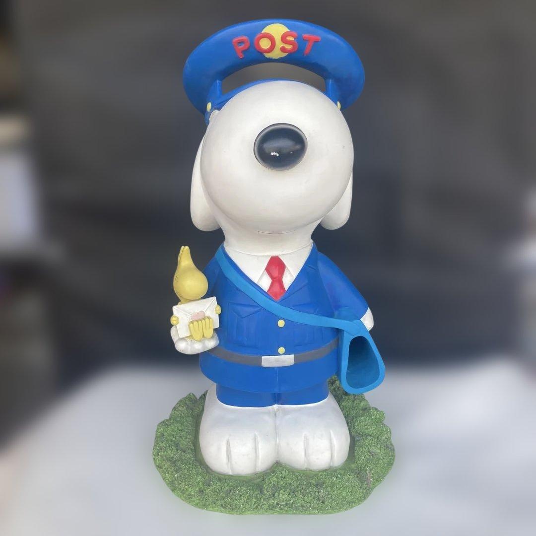 スヌーピー 郵便配達員 フィギュア 郵便ポスト 陶器製 激レア 希少