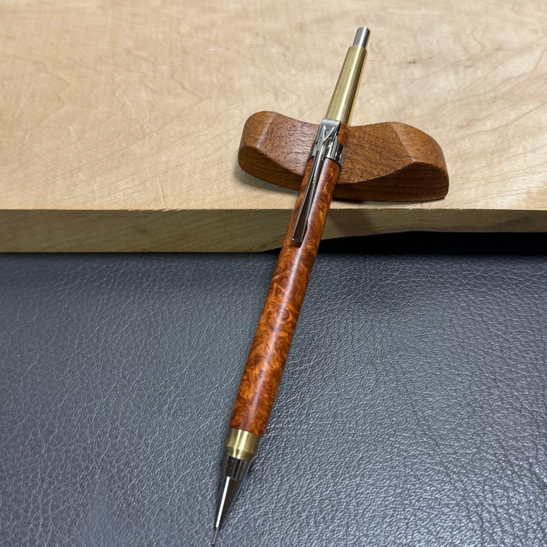 ◉プリンプリンω　147本花梨瘤PG-5用カスタム木軸　低重心ダブルR真鍮