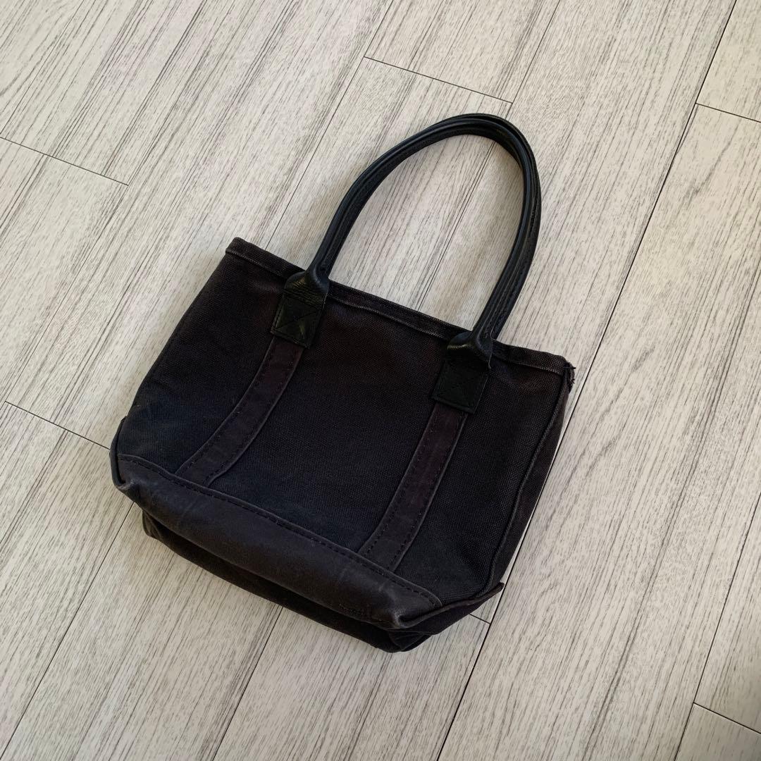 90s エルエルビーン　ボートアンドトート　オールブラック　レザーハンドル 美品 希少 オールブラック エルエルビーン レザーハンドル ボート