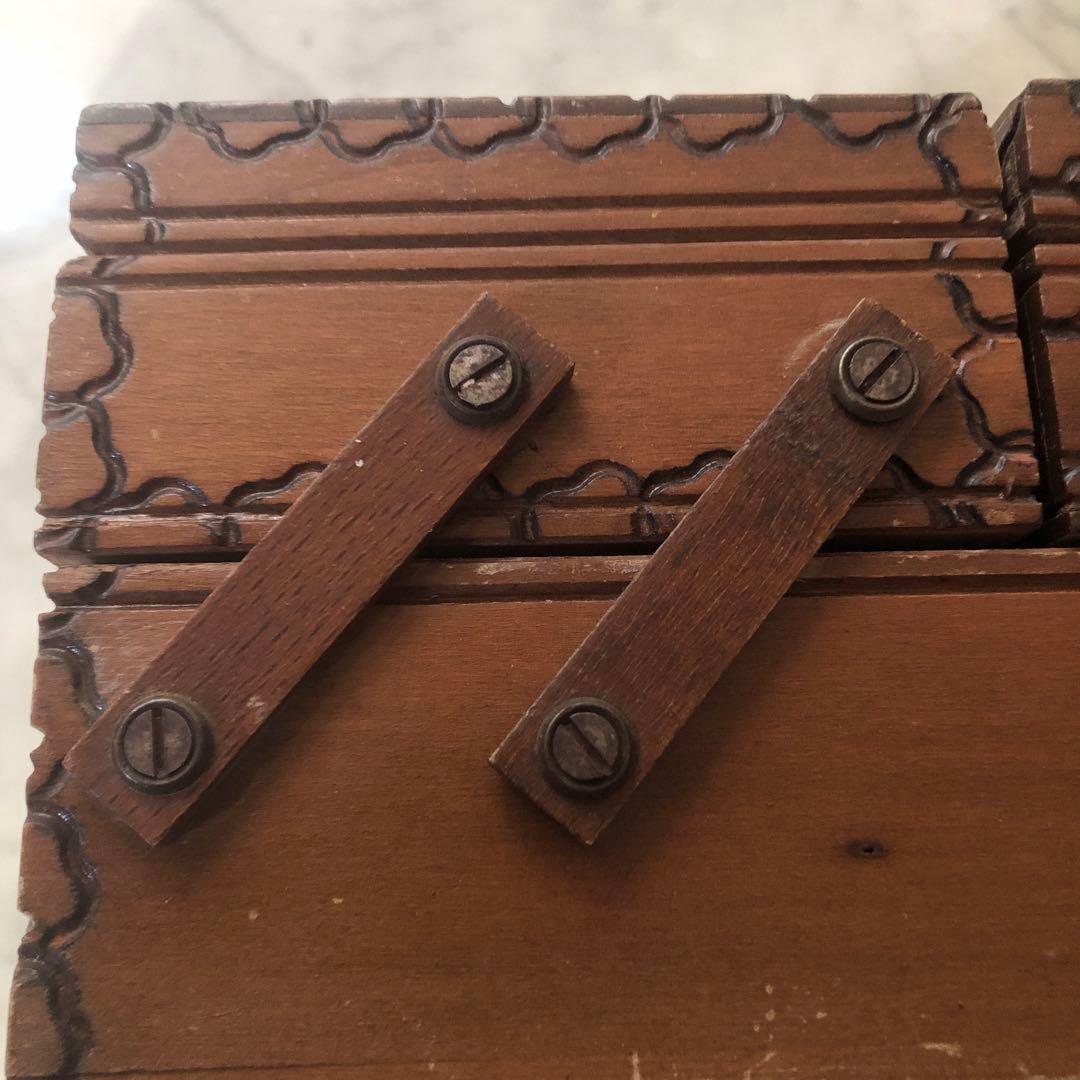 フランス アンティーク ヴィンテージ ソーイングボックス 裁縫箱 木箱