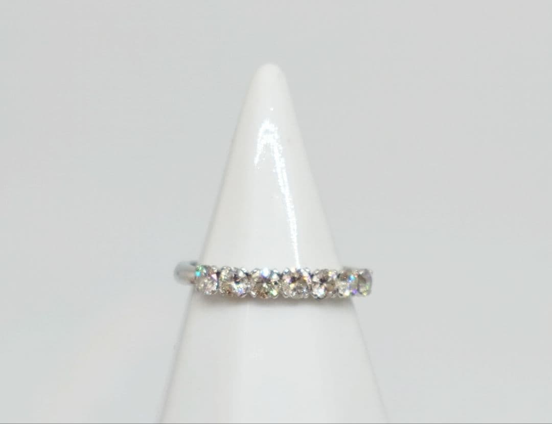 Pt900 ダイヤモンドハーフエタニティリング　0.56カラット