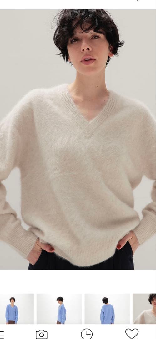 DRESSLAVEフォックスカシミヤVプルオーバー