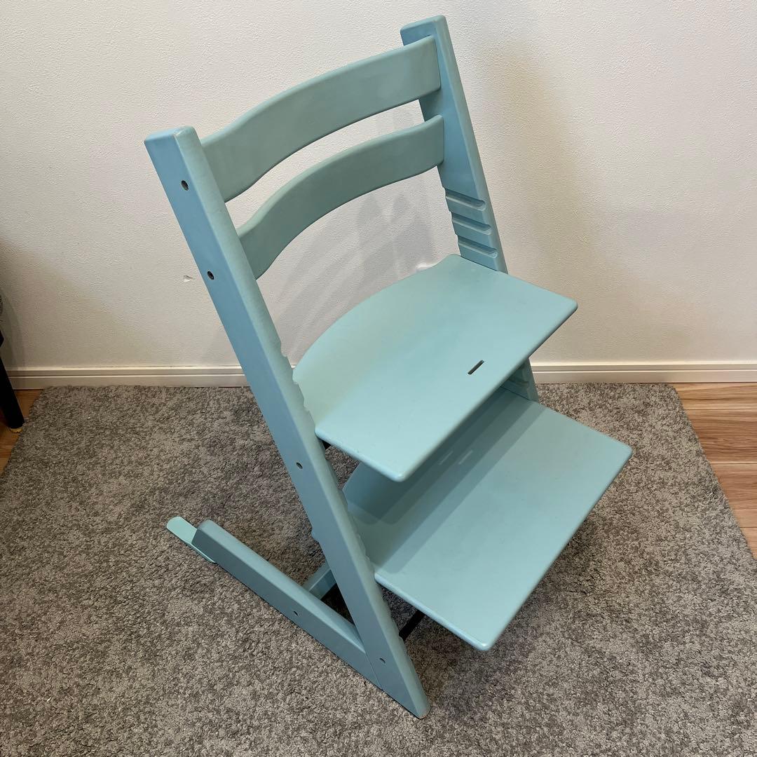 STOKKE ストッケ トリップトラップ アクアブルー 転倒防止付 廃盤色 希少