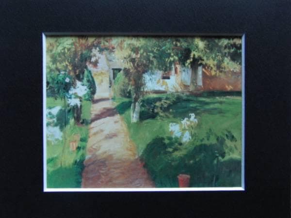 ジョン・シンガー・サージェント、ミレー家とその庭、希少な額装用画集より